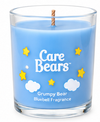 Care Bears Grumpy Bear blue scented candle back