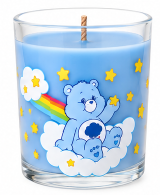 Care Bears Grumpy Bear blue scented candle front