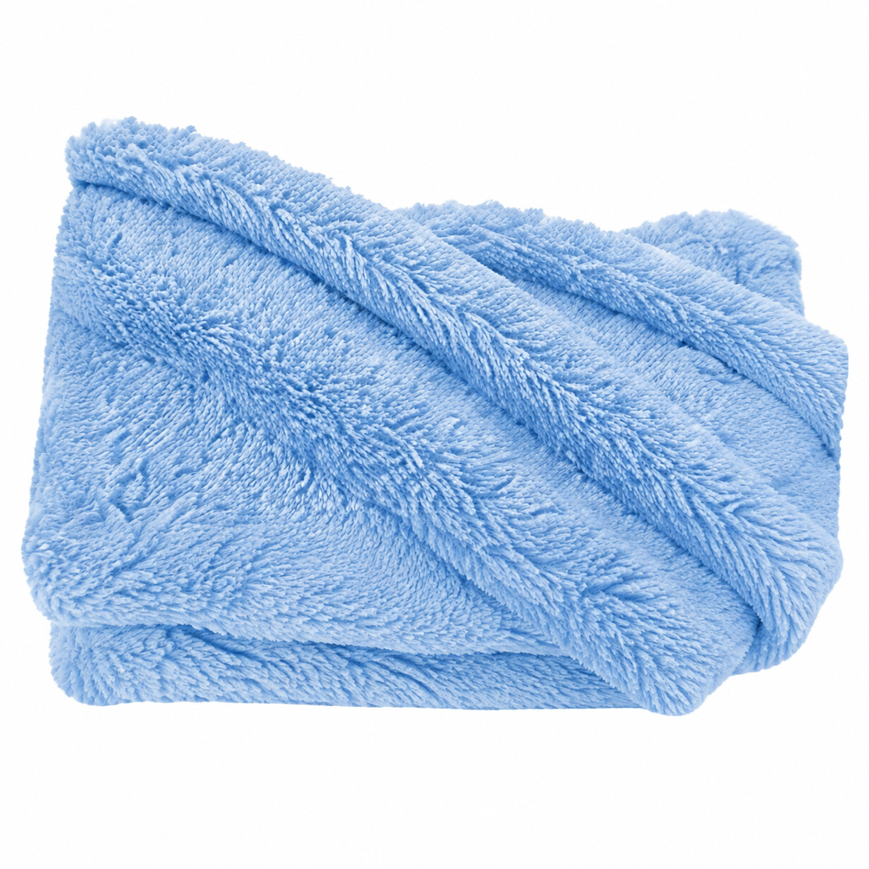 Care Bears blue dry hair cap microfiber texture on white