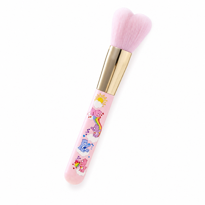 Care Bears pink heart-shaped blush brush on white background