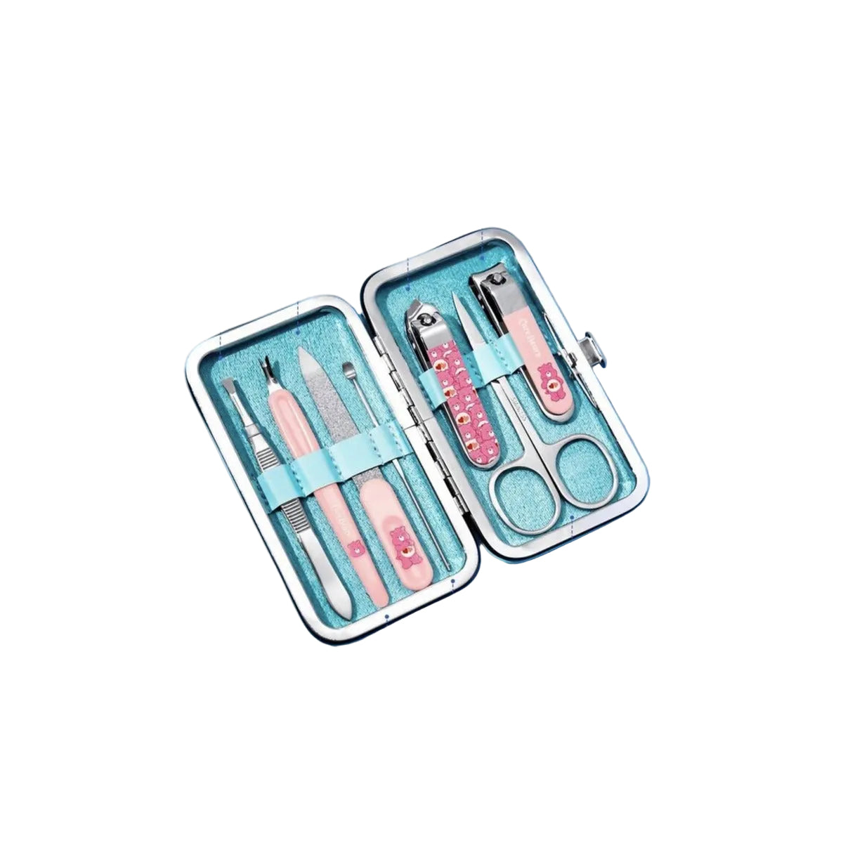 Care Bears seven-piece manicure tools on white background
