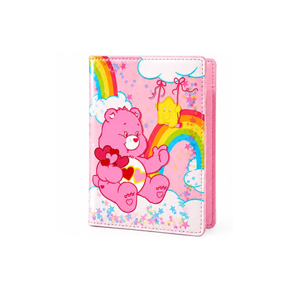 Care Bears pink star passport holder front