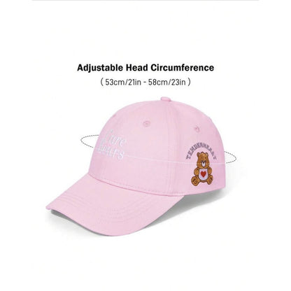 Care Bears pink adjustable baseball cap size guide 53 to 58 cm