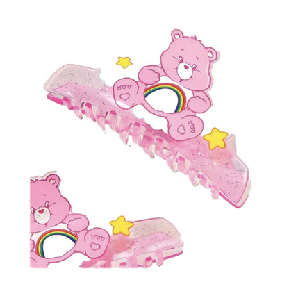 Care Bears pink glitter hair claw clip