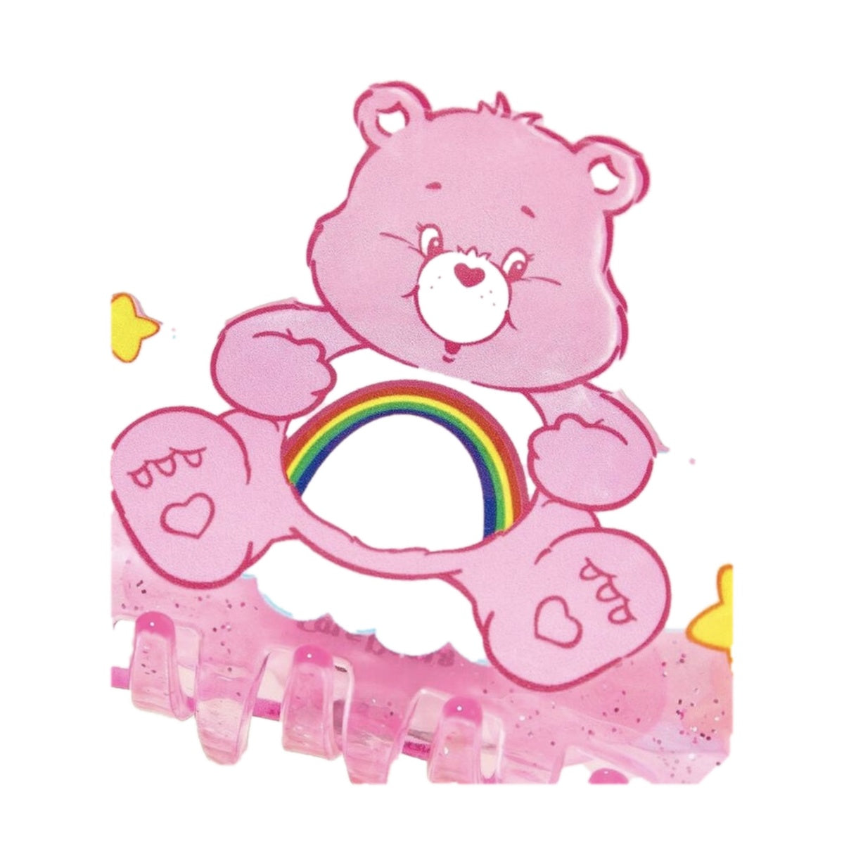 Care Bears pink hair claw Cheer Bear detail