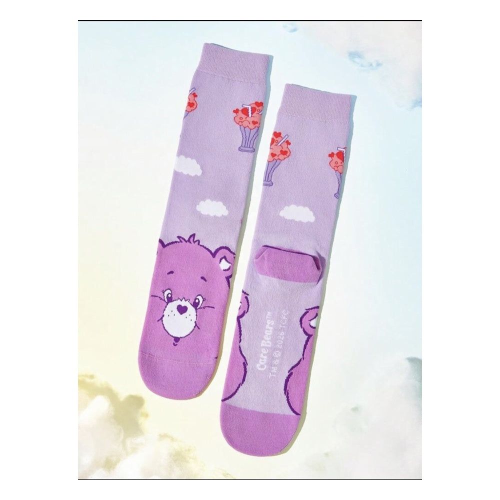 Purple Care Bears socks