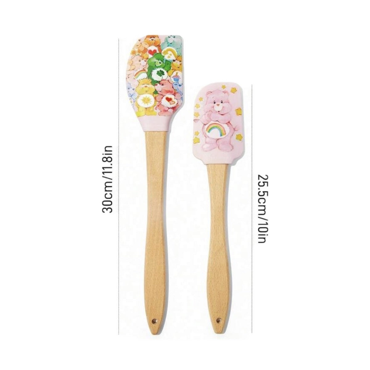 Care Bears silicone spatula dimensions on white background