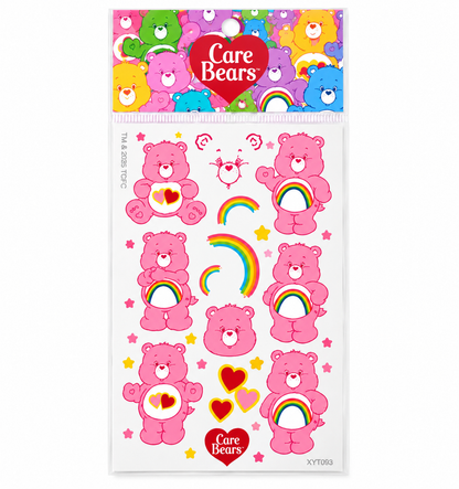 Care Bears temporary tattoo 4-sheet pack on white background