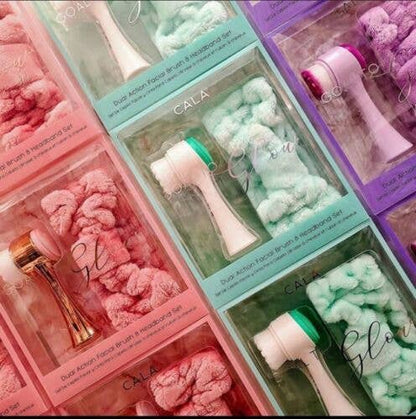 Goal to Glow - Dual Action Facial Brush & Headband Set