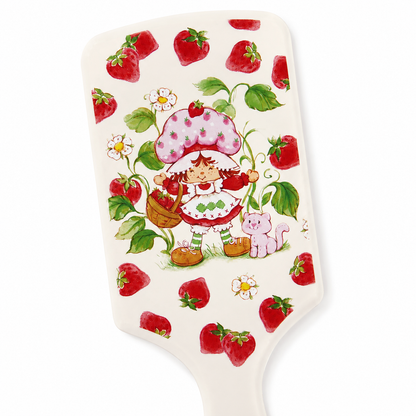 Strawberry Shortcake detangling brush printed back on white
