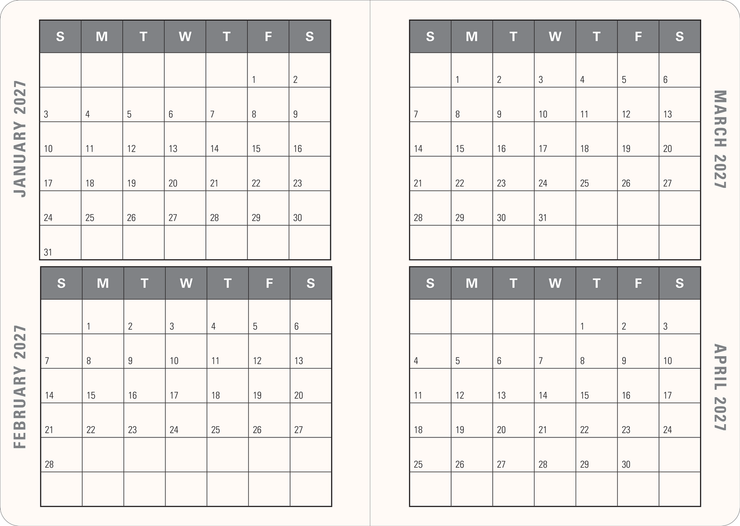 2027 Pooh Weekly Planner
