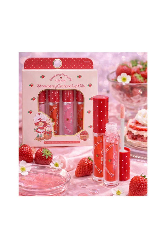 PINEAPPLE Beauty - Celavi SS45540 Strawberry Shortcake 4 pc Lip Oil Set - 12set