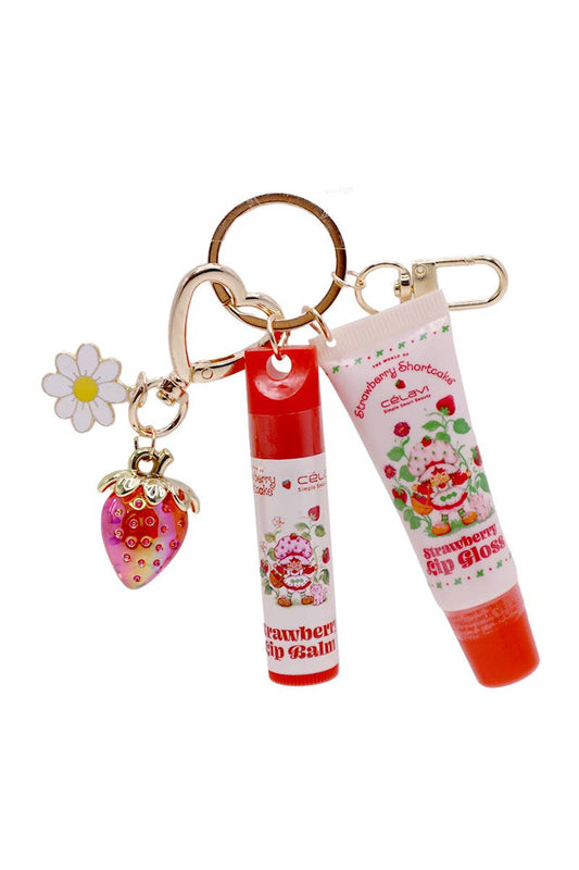 PINEAPPLE Beauty - Celavi SS60095 Strawberry Gloss Balm Duo w/ Charms - 6pcs