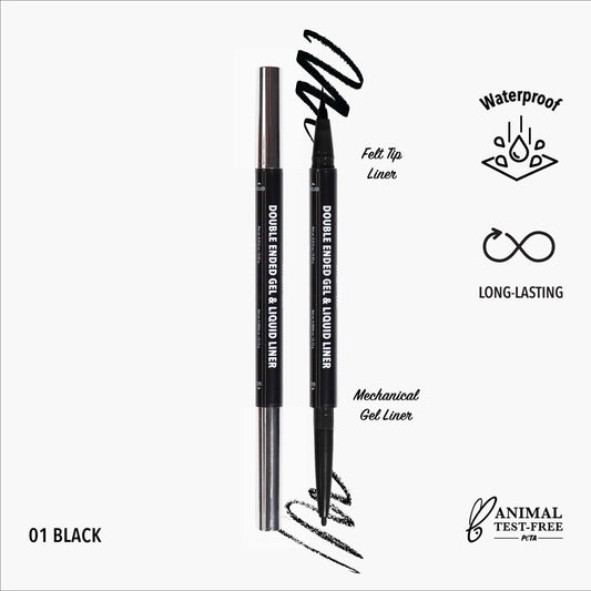Double Ended Gel & Liquid Liner (Black)