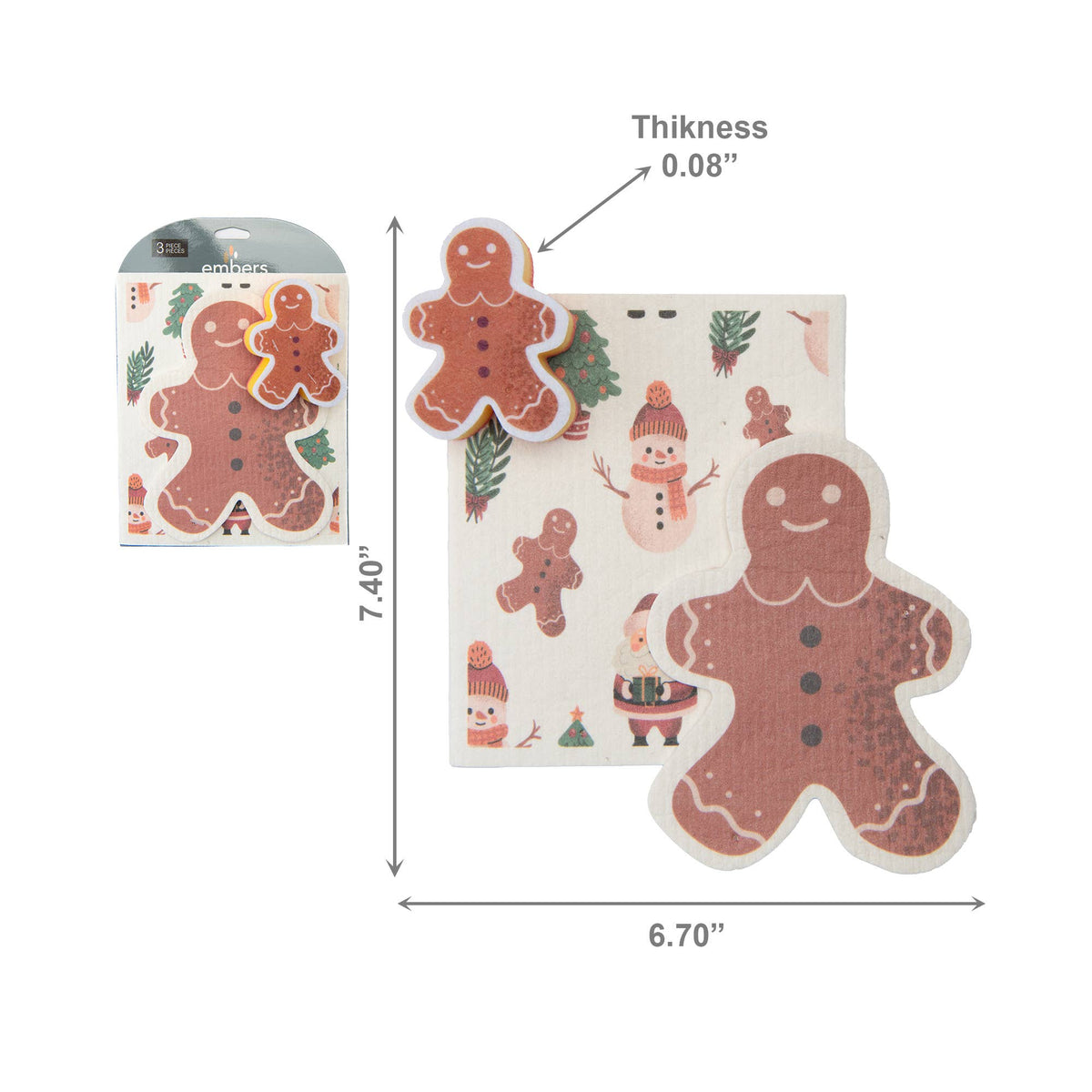 3PC CLEANING SET (DISH CLOTH & SPONGE)