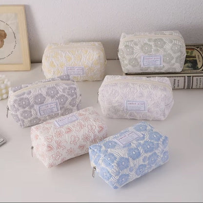 Floral quilted pencil cases