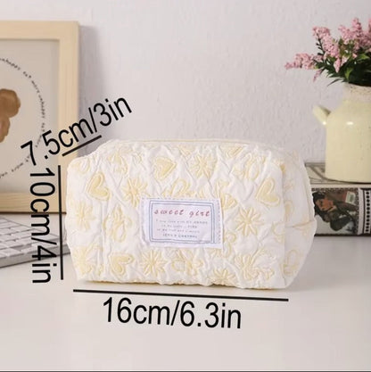 Floral quilted pencil cases