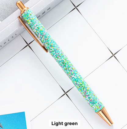 Sparkly Glitter Ballpoint Pen - Light Green