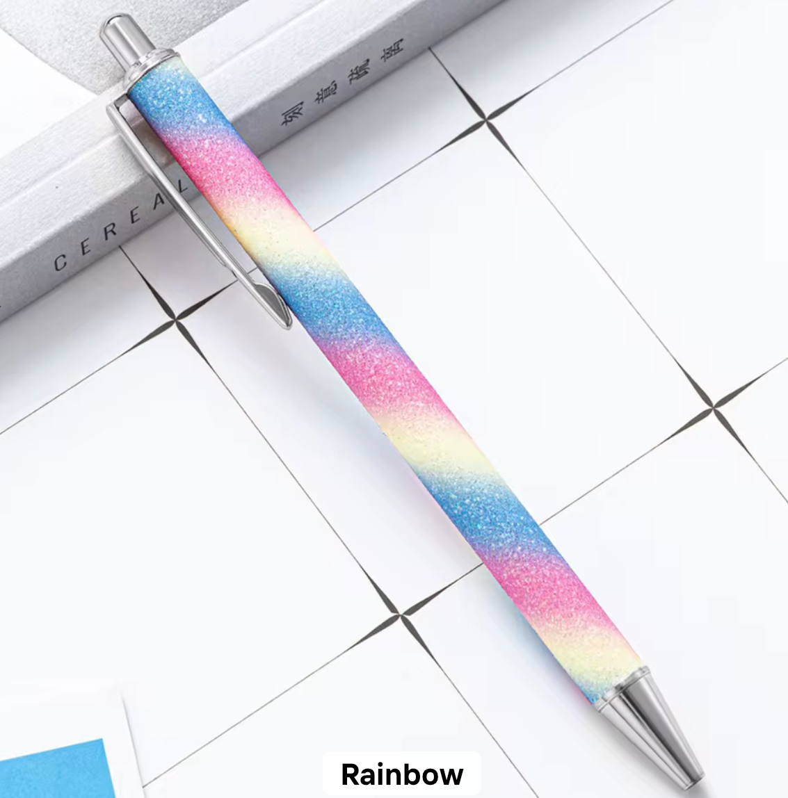 Sparkly Glitter Ballpoint Pen - Rainbow