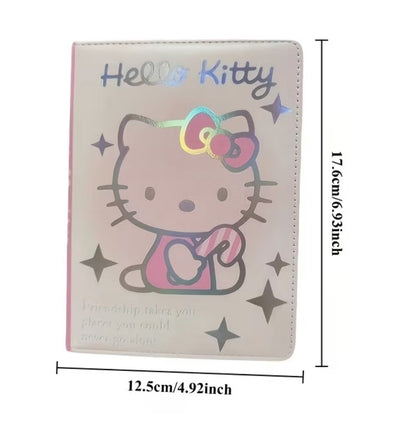 Hello Kitty pink notebook cover and interior pages