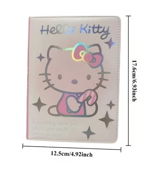 Hello Kitty pink notebook cover and interior pages