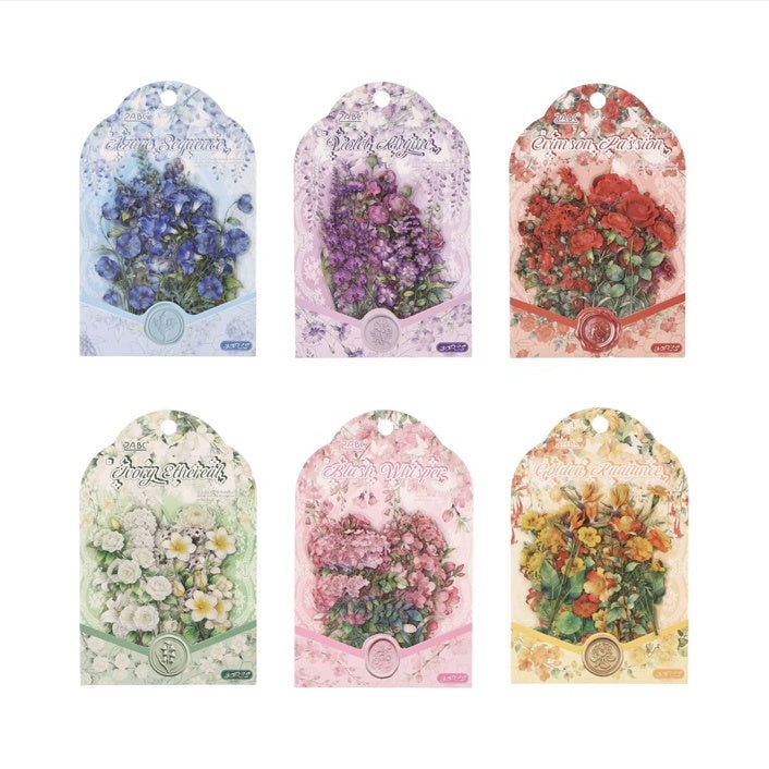 Examples of the floral sticker pack collection