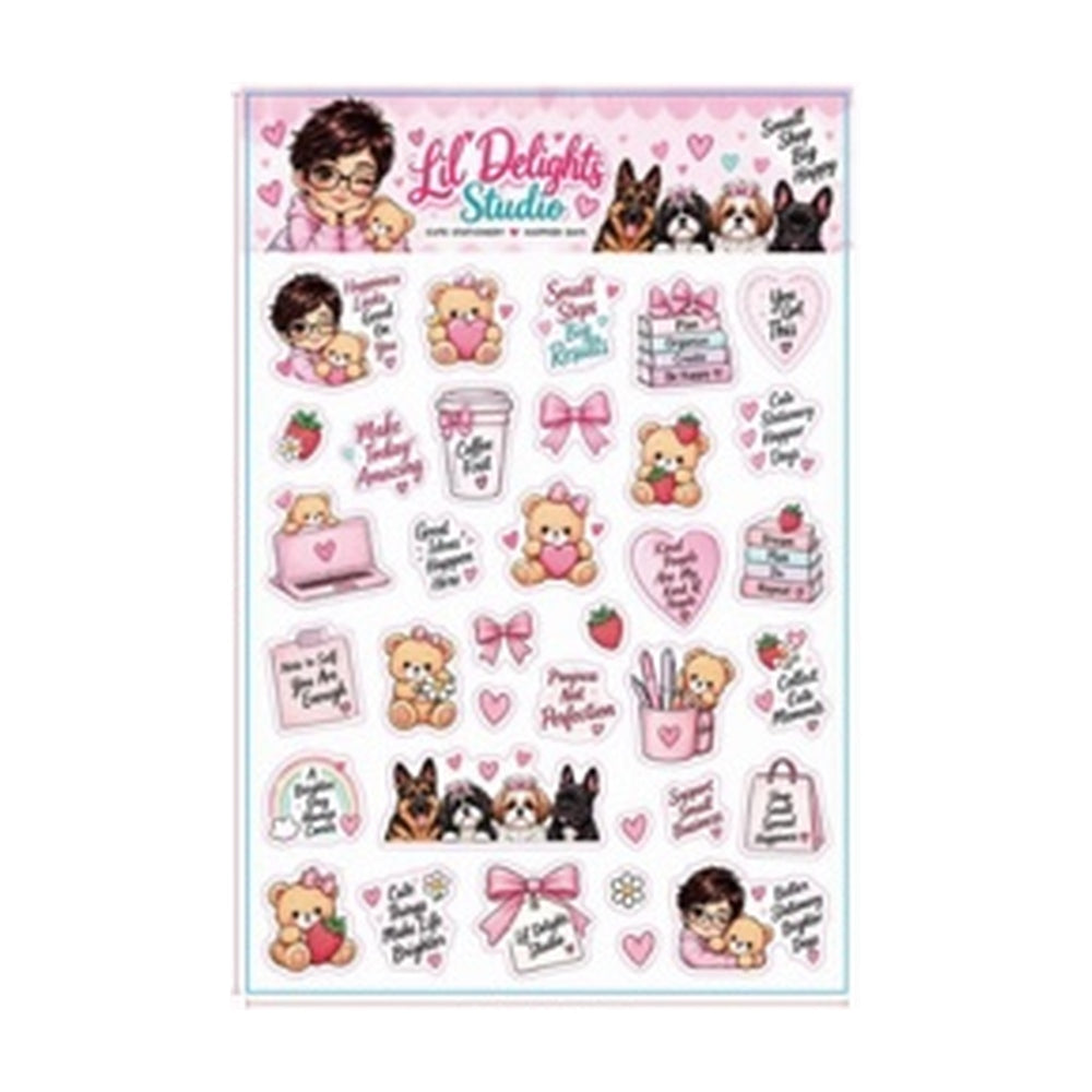 Small decorative icons sticker sheet