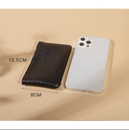 Mini textured zipper coin wallets