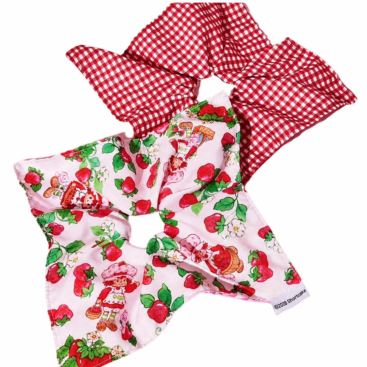 Strawberry Shortcake two-piece printed scarf set on white