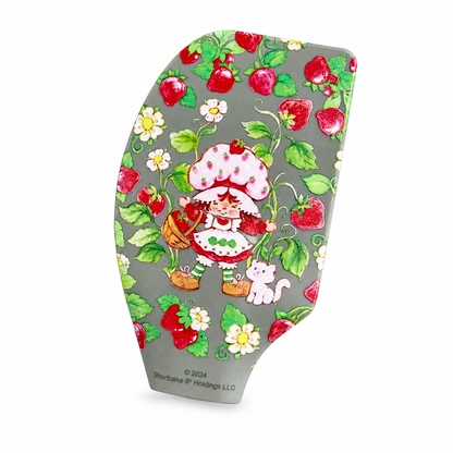 Green Strawberry Shortcake silicone spatula on white