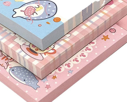 Pastel illustrated sticky note pads - cropped supplier product photograph
