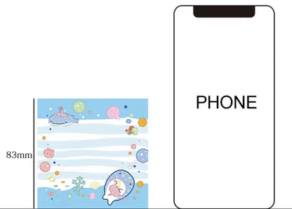 Pastel illustrated sticky note pads - cropped supplier product photograph