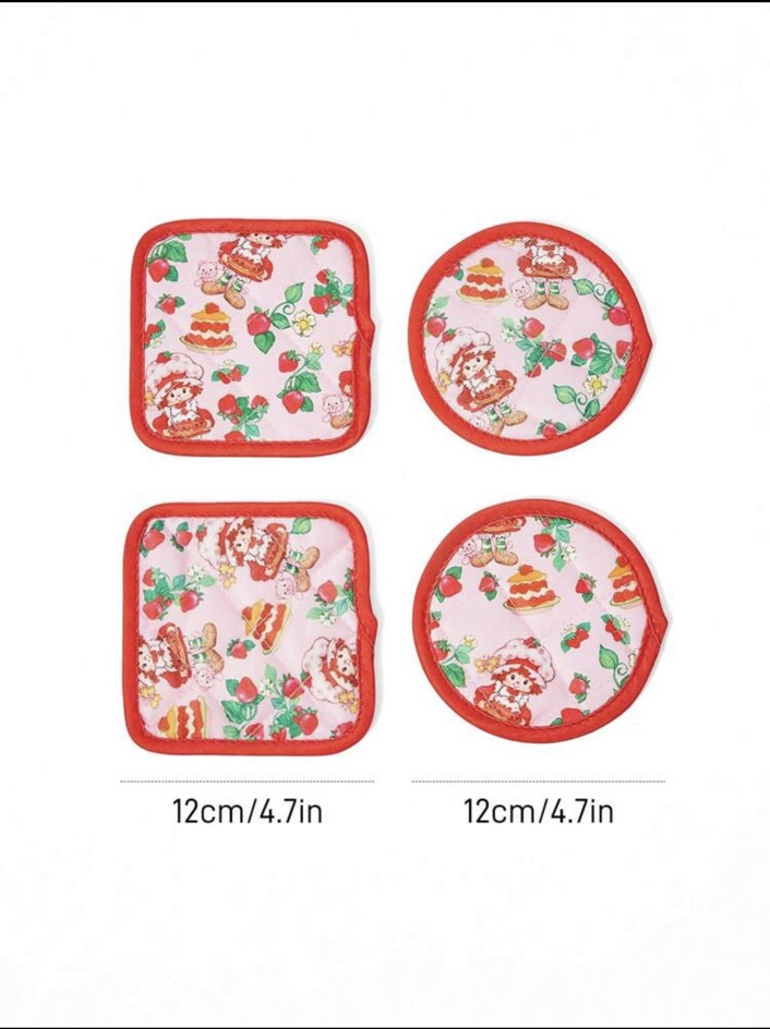 Strawberry Shortcake round coaster size reference