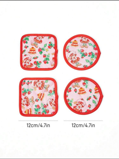 Strawberry Shortcake round coaster size reference