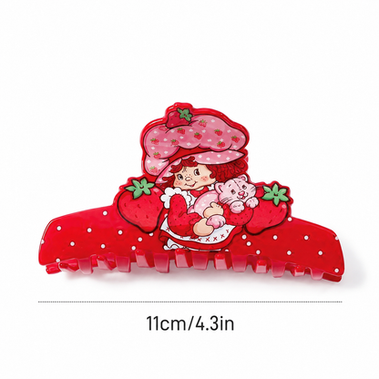 Strawberry Shortcake red hair claw clip size guide