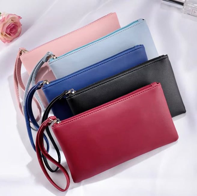 Five wristlet wallet colours